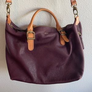 Mark & Graham Brooklyn Buckle Bag Plum Purple
